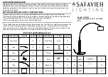 Safavieh LIT4350A Quick Start Manual предпросмотр
