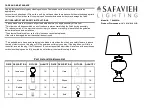 Safavieh PRESCOTT TBL4063A Quick Start Manual предпросмотр