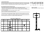 Preview for 1 page of Safavieh RAYNA TBL4000A Quick Start Manual