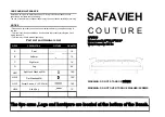 Предварительный просмотр 1 страницы Safavieh SFV4759 Quick Manual