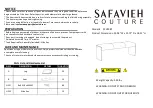 Предварительный просмотр 1 страницы Safavieh SFV5087 Manual