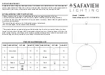 Safavieh TBL4028A Quick Start Manual предпросмотр