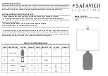 Safavieh TBL4170A Quick Start Manual предпросмотр