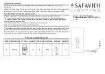 Safavieh TBL4232A Quick Start Manual предпросмотр