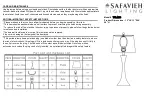 Safavieh TBL4263 Quick Start Manual preview