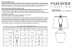 Предварительный просмотр 1 страницы Safavieh TBL4365 Quick Start Manual
