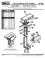 Preview for 1 page of Safco 2175 Assembly Instructions Manual