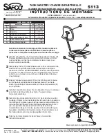 Предварительный просмотр 3 страницы Safco TASK MASTER Assembly Instructions Manual