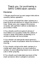 Preview for 2 page of SAFE CAMS D201 User Manual