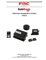 Safe Fleet FRC SafeTrack Hardware Installation Manual preview