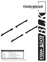 Preview for 1 page of Safe Fleet Prime Design ProMaster FBM-1007-BLK Assembly Instructions Manual