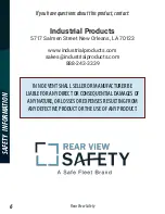 Preview for 6 page of Safe Fleet Rear view safety RVS-255W Instruction Manual