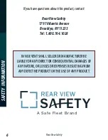 Предварительный просмотр 6 страницы Safe Fleet REAR VIEW SAFETY RVS-776718-DOS Instruction Manual