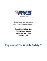 Предварительный просмотр 16 страницы Safe Fleet RVS SimpleSight RVS-255W-HD Instruction Manual