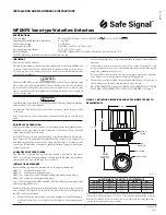 Safe Signal WFDNFS Installation And Maintenance Instructions preview