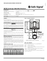 Предварительный просмотр 1 страницы Safe Signal WFDTN Installation And Maintenance Instructions