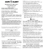 Preview for 1 page of SAFE-T-ALERT 65 Series User Manual