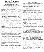 Preview for 1 page of SAFE-T-ALERT 70 Series User Manual