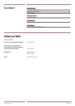 Preview for 2 page of Safeline VA4 Manual