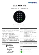 Safelock Systems LA GARD 702 User Instructions preview