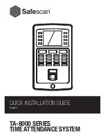 Safescan TA-8000 SERIES Quick Installation Manual preview
