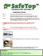 Preview for 2 page of Safetop LANDSCAPE EDGING Manual