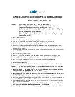 Preview for 1 page of Safetronics NT-ME Operating Instructions