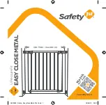 Safety 1st U Pressure Fit EASY CLOSE METAL Instructions For Use & Warranty preview