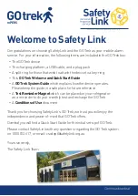 Preview for 1 page of Safety Link GO Trek Quick Start Manual