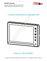 Preview for 1 page of Safety Vision SV-LED70WP4 Owner'S Manual