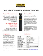 Safety Zone Iron Trapper ISF-150-AD Installation & Start-Up Procedures preview