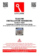 Предварительный просмотр 1 страницы SafetyLink TileLink Installation Handbook