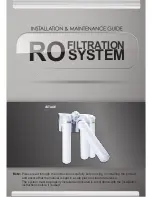 Safeway water 4 Stage Ro Installation & Maintenance Manual preview