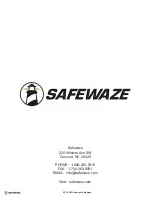 Предварительный просмотр 15 страницы SafeWaze 018-7003 Instruction Manual