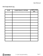 Preview for 18 page of SafeWaze 4 Person Temporary Horizontal Lifeline User Manual