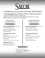 Preview for 2 page of Saffire Grill Co. SG22 NC Owner'S Manual