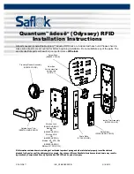 Saflok Quantum ädesē RFID Installation Instructions Manual preview