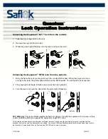 Saflok Quantum MT Operation Instructions preview