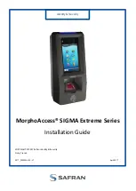 Предварительный просмотр 1 страницы Safran MorphoAccess SIGMA Extreme Series Installation Manual