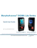 Предварительный просмотр 1 страницы Safran morphoaccess sigma lite Quick User Manual