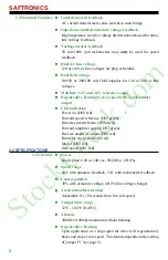 Preview for 4 page of Saftronics DF8 PLUS Series Instruction Manual