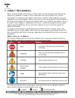 Preview for 6 page of SAFWAY Spider UPPRO P2514 Operator Instructions Manual