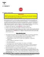 Preview for 8 page of SAFWAY Spider UPPRO P2514 Operator Instructions Manual