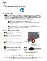 Preview for 20 page of SAFWAY Spider UPPRO P2514 Operator Instructions Manual