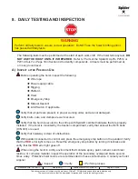 Preview for 25 page of SAFWAY Spider UPPRO P2514 Operator Instructions Manual