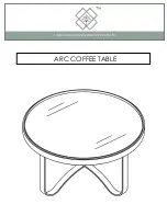 Sage Living Home & Decor ARC COFFEE TABLE Assembly Instructions preview