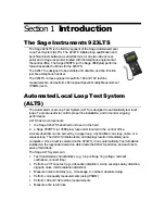 Preview for 5 page of Sage 923lts User Manual