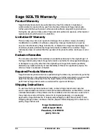 Preview for 28 page of Sage 923lts User Manual