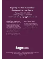 Sage BKE820UK Instruction Booklet preview