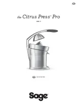 Предварительный просмотр 15 страницы Sage Citrus Press Pro 800CP Quick Manual